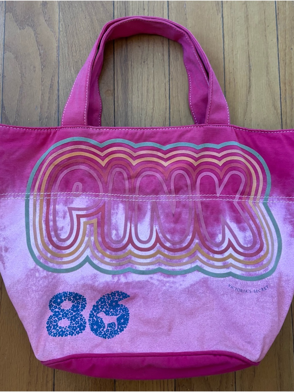 Victoria's Secret Y2K Pink Fuchsia Canvas Tote Bag
